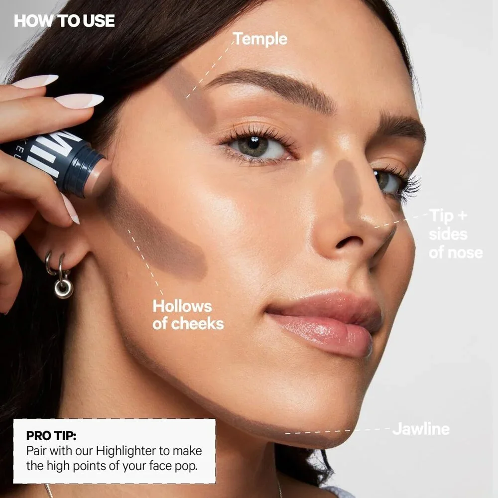 Buildable Cool-Toned Contour Stick with Nourishing Ingredients - Travel-Friendly